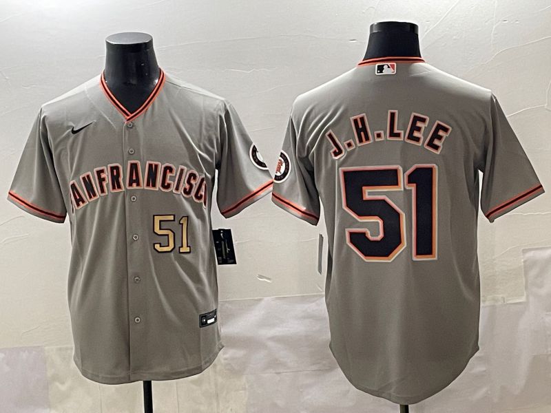 Men 2025 San Francisco Giants #51 J.H.Lee Grey Game Nike MLB Jersey style 16->toronto blue jays->MLB Jersey
